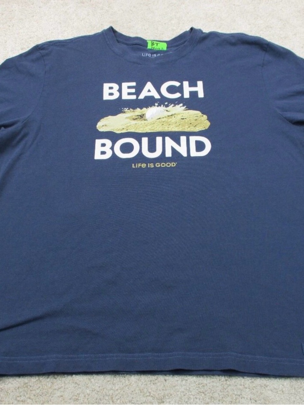 Life Is Good Navy 'Beach Bound' Graphic Short Sleeve Tee